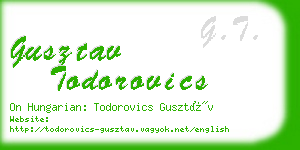 gusztav todorovics business card